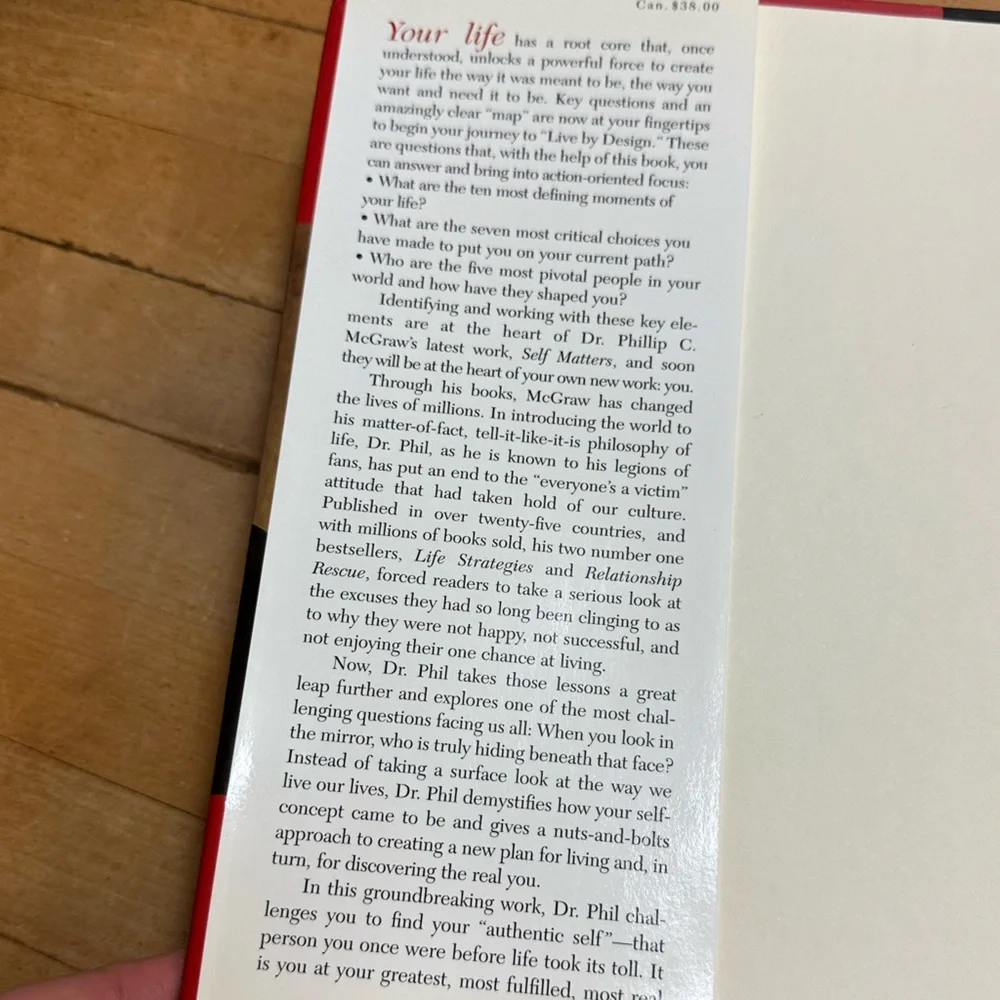 Dr Phil Self Matters Self Help Hardback Book